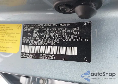 2008 Lexus Rx 350 from USA, damaged, VIN 2T2HK31U48C075281